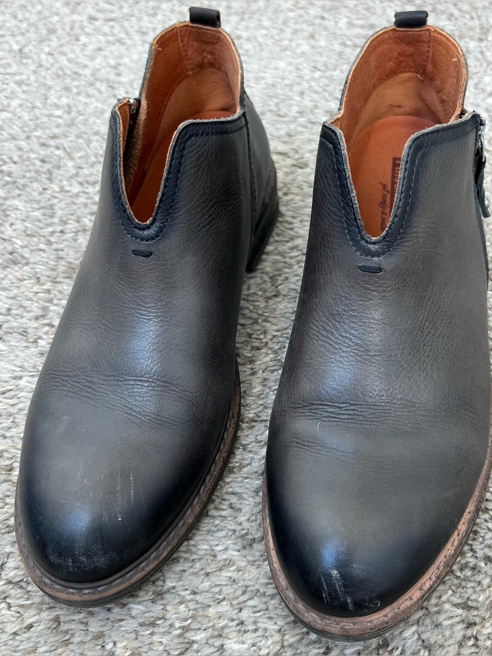 Pikolinos Black Leather Slip-On Ankle Boots Size 40